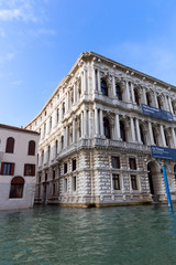 Fototapeta premium Classic view of Venice with canal and old buildings. Venice is one of the most popular tourist destinations in the world