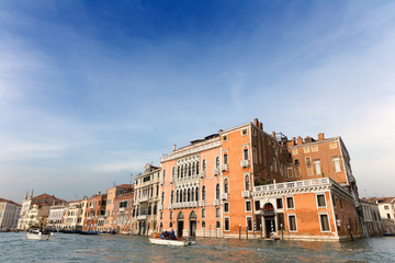 Beautiful view of the Canal Grande in Venice. Italy