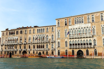 Beautiful view of the Canal Grande in Venice. Italy