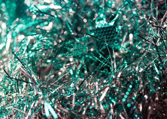 Tinsel macro background