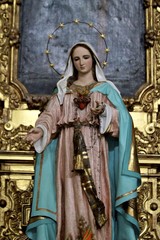 Fototapeta premium Virgen Mary Statue, Cathedral in Mexico city