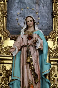 Virgen Mary Statue, Cathedral in Mexico city