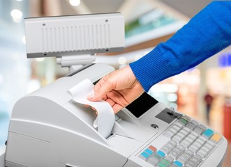 Cash Register, Receipt, Retail.