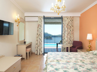 Luxurious hotel room interior