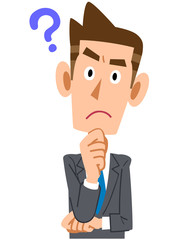 疑問を持つビジネスマン