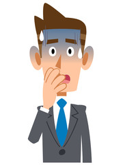 青ざめるビジネスマン