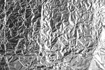 Crumpled foil texture background