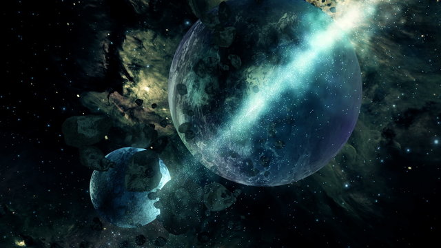 Space Planets, Stars and Galaxy Animation 4K