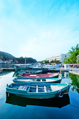 Boats and yachts in port