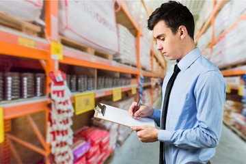 Storehouse, small business, clipboard.