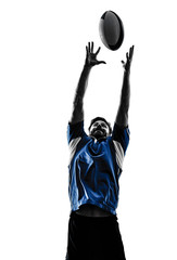 rugby man player silhouette