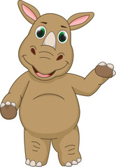 cute rhino cartoon