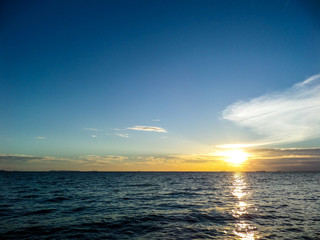 Sunset and cloud