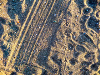 Sunset in the over sea on horizon