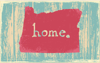 Oregon nostalgic rustic vintage state vector sign