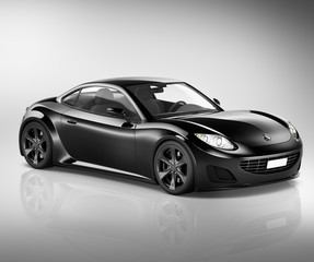 3D Sport Car Vehicle Transportation Illustration Concept
