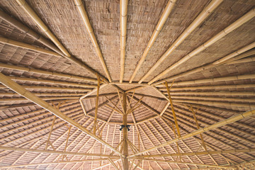 inside bamboo roof