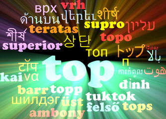 Top multilanguage wordcloud background concept glowing