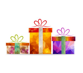 christmas geometrical gifts for design