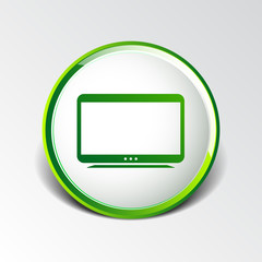 tv icon vector flatscreen hd lcd 