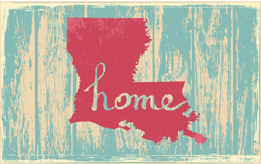 Louisiana nostalgic rustic vintage state vector sign