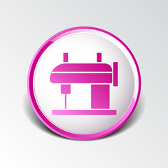 Sewing machine vector icon raft embroidery tool clothes
