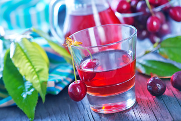 cherry juice and berries
