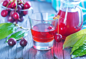 cherry juice and berries