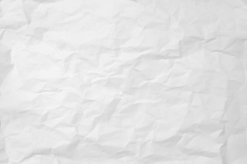 White crumpled paper texture