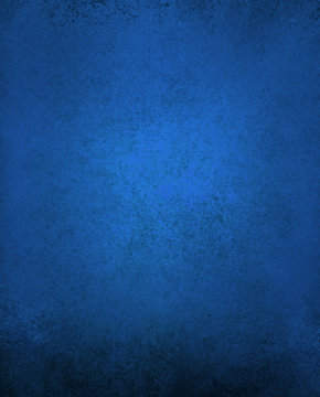 blue background paper, vintage texture and distressed black grunge border