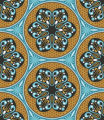 Abstract Colorful Damask Seamless Vector Background