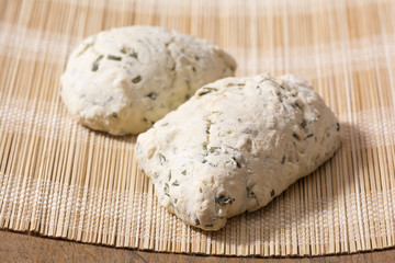 coriander bread with chives