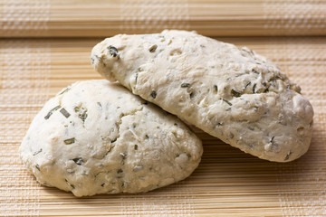 coriander bread with chives