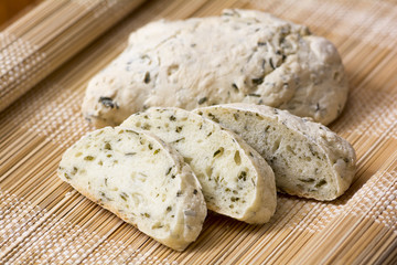 coriander bread with chives