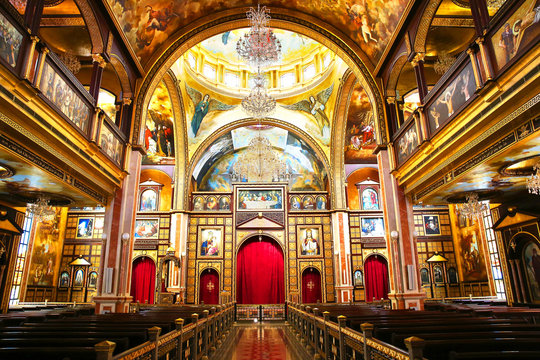 The Coptic Orthodox Church Inside in Sharm El Sheikh, Egypt