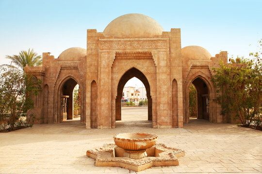 Entrance to the Mosque Al-Mustafa in Sharm-El-Sheikh, Egypt