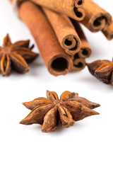 Stars anise and Cinnamon