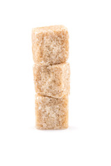 brown sugar cube isolated