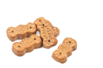 Groundnut shaped biscuit isolated in white