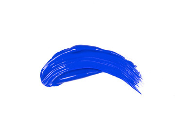 blue stroke of the paint brush