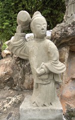stone statue at Wat Pho temple