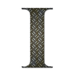 Metal alphabet symbol - I