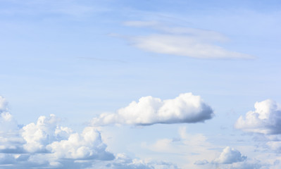 White clouds in the sky