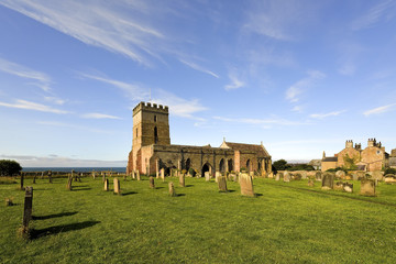 St. Aidans Church, Bamburgh, Northumberland, England,  Europe