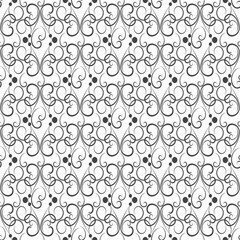 Abstract background line art seamless pattern vector black on white background