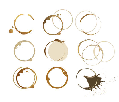Coffee stains/ A collection of different coffee circles