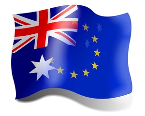 Flags: Australia and Europe