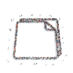 people in the shape of a sheet