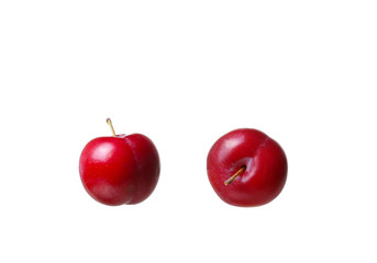 Sweet plum isolated on white background cutout
