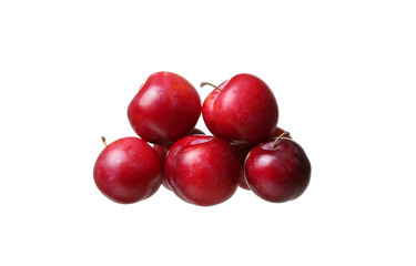 Sweet plum isolated on white background cutout